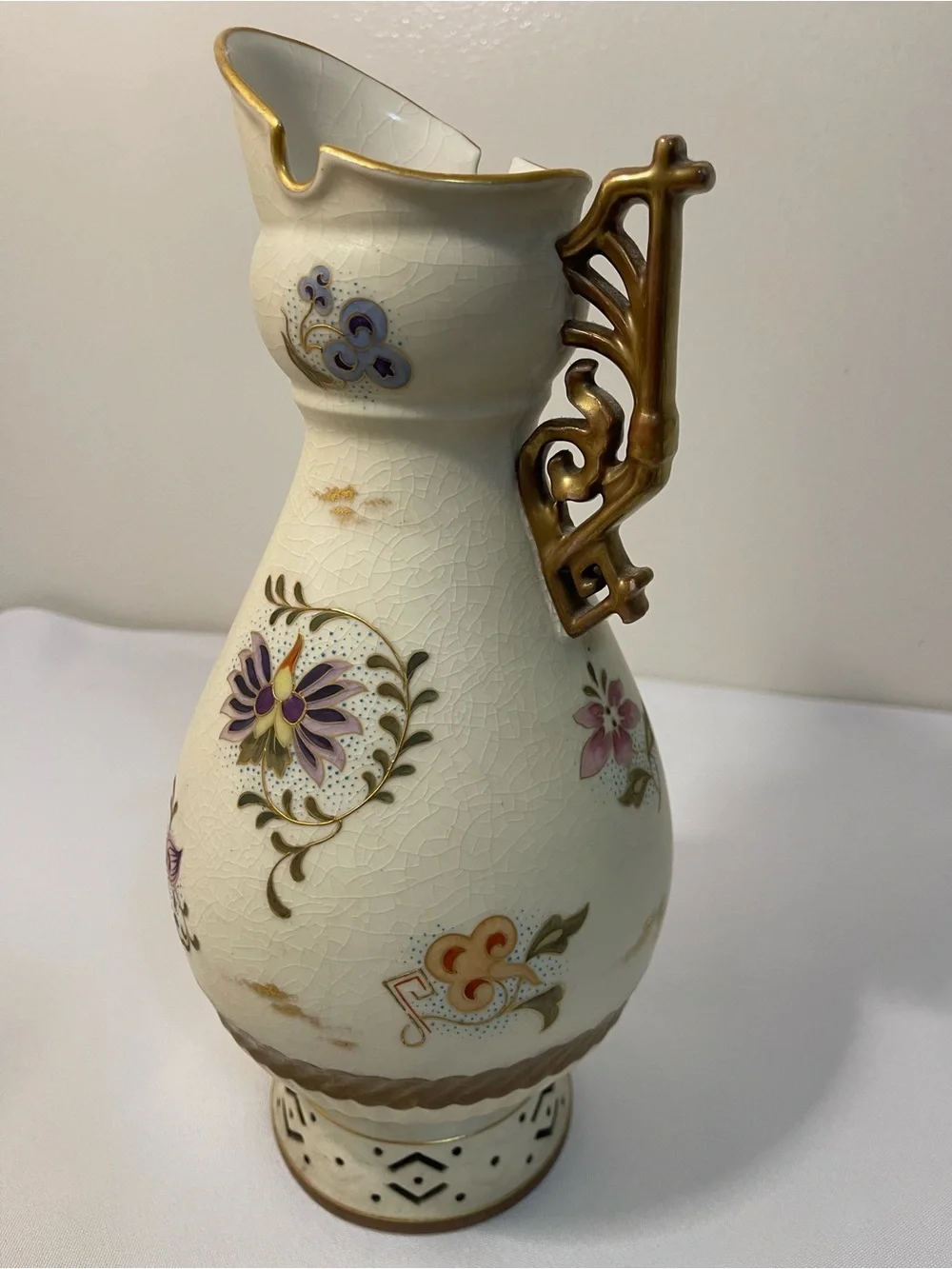 19th-century Austrian or German historicist porcelain ewer piece.